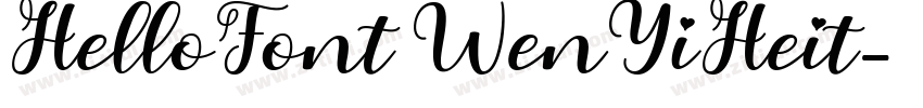 HelloFont WenYiHeit字体转换